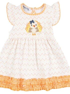 Magnolia Baby Little Gobbler Flutters Dress Set