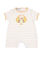 Magnolia Baby Little Gobbler Applique Short Playsuit