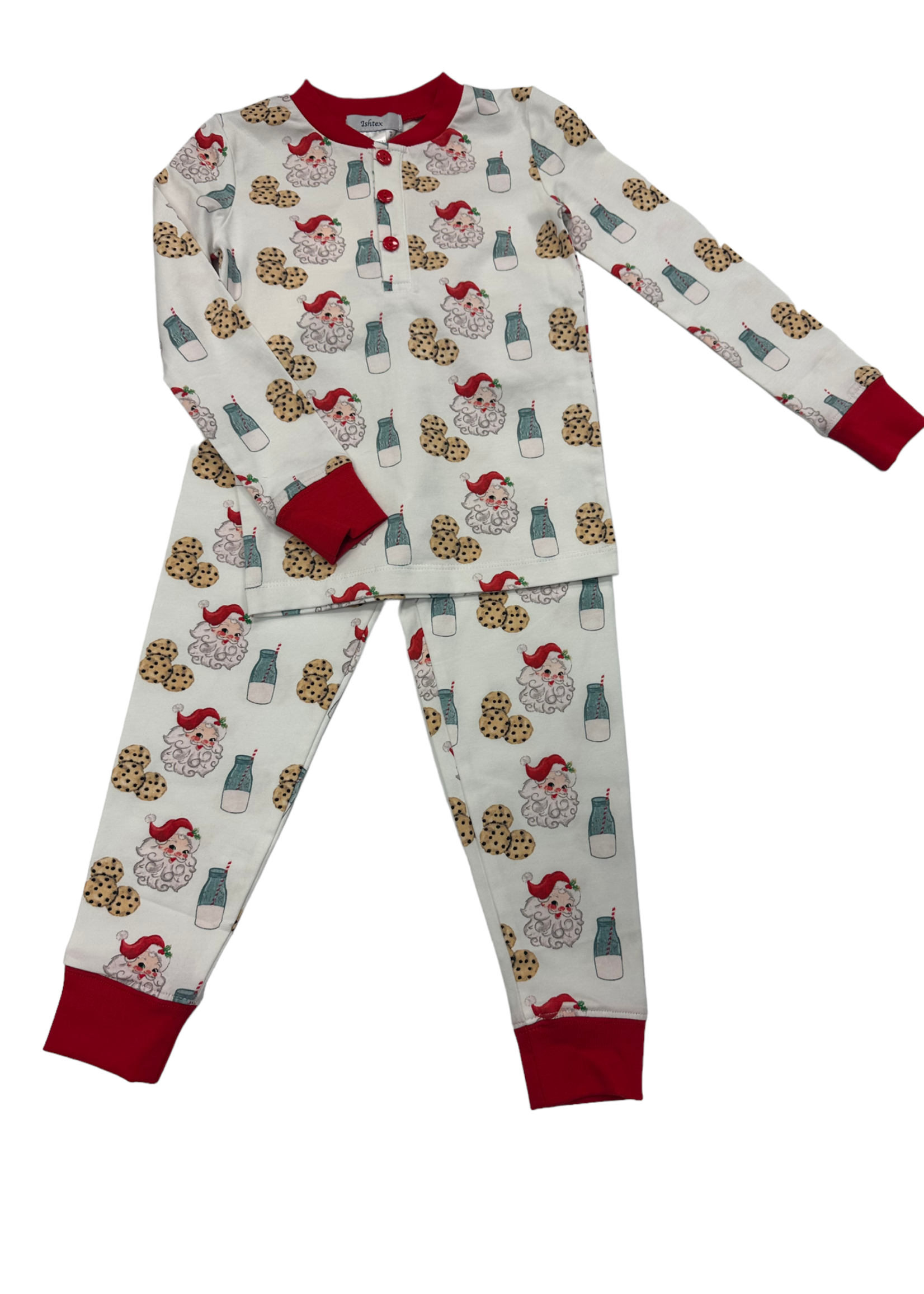 Ishtex Santa Milk and Cookies Boy Pajama Set