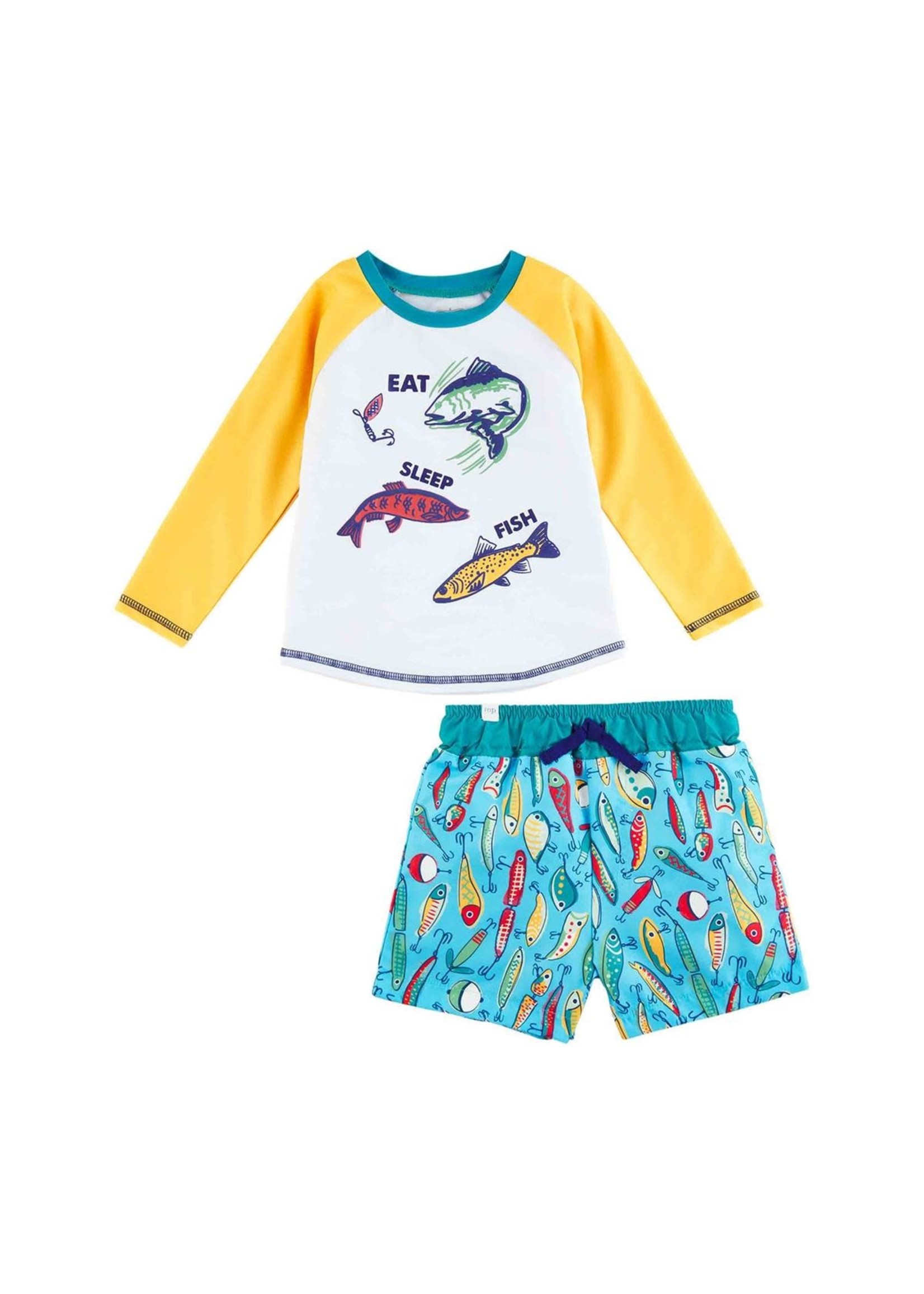 MudPie Fishing Rashguard Set