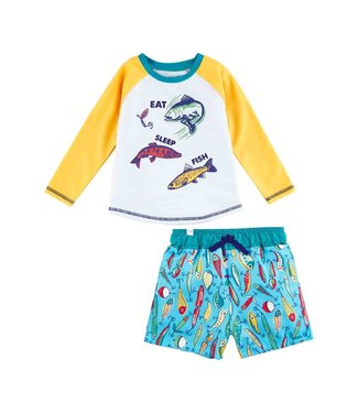 MudPie Fishing Rashguard Set