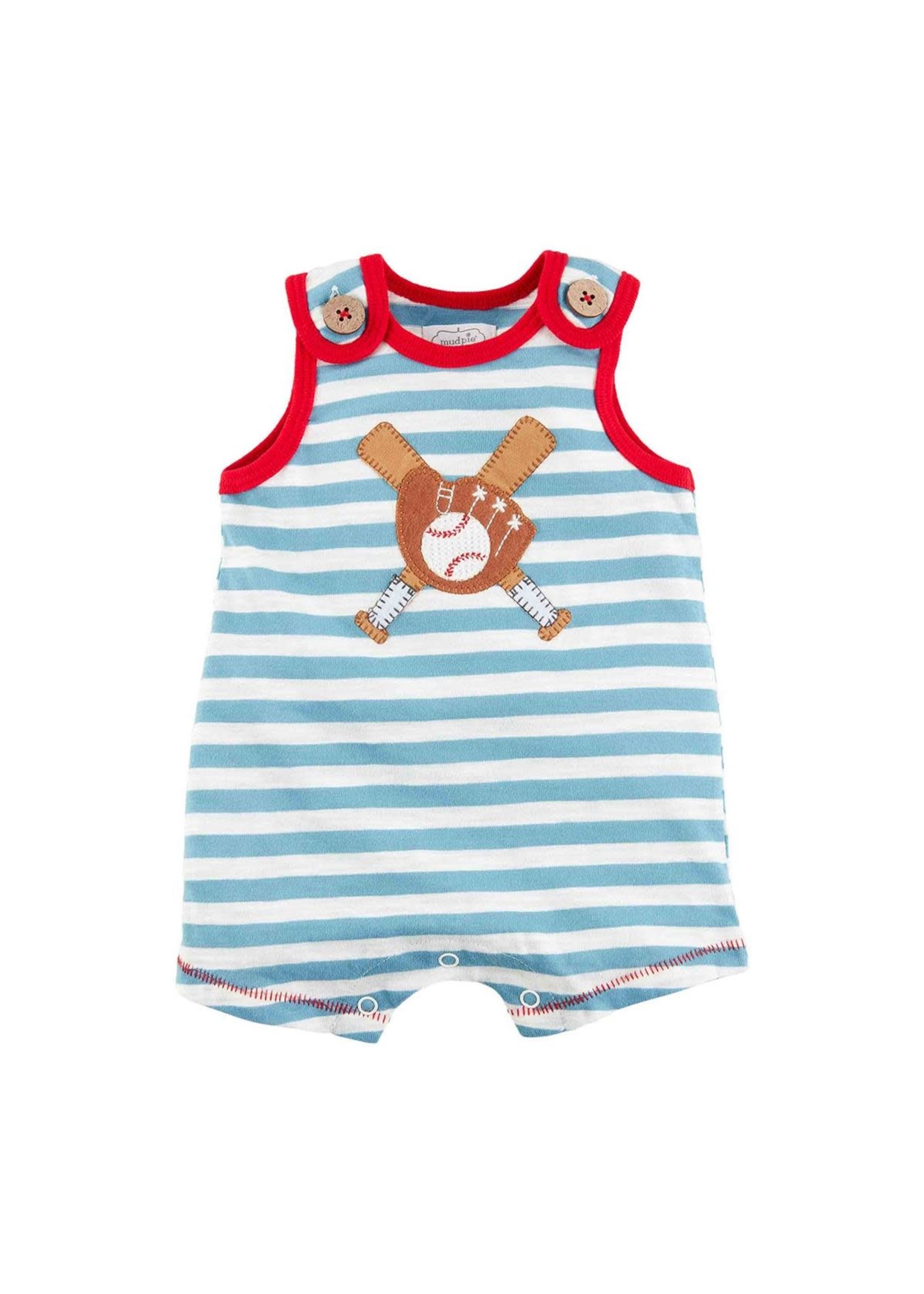 MudPie Baseball Applique Romper