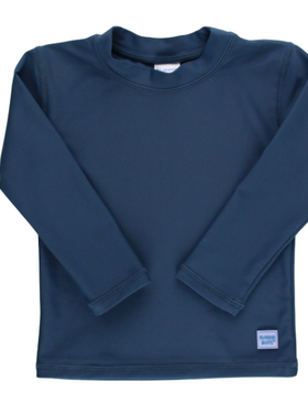 RuffleButts + RuggedButts Navy Long Sleeve Rash Guard