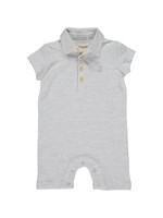 Me & Henry Grey Pique Polo Romper