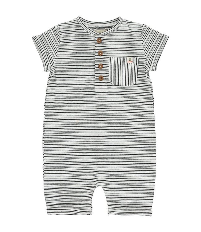 Black/White Stripe Camborne Henly Romper