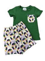 Jolie-Beau King Cake Shirt/Short Set