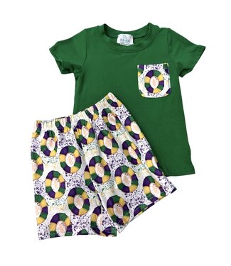 Jolie-Beau King Cake Shirt/Short Set
