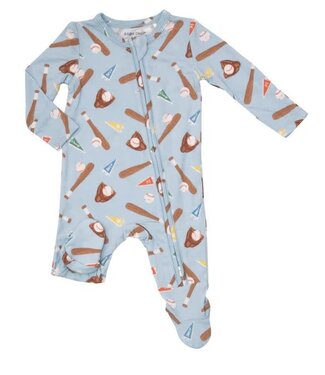 Angel Dear Baseball 2-Way Zipper Footie