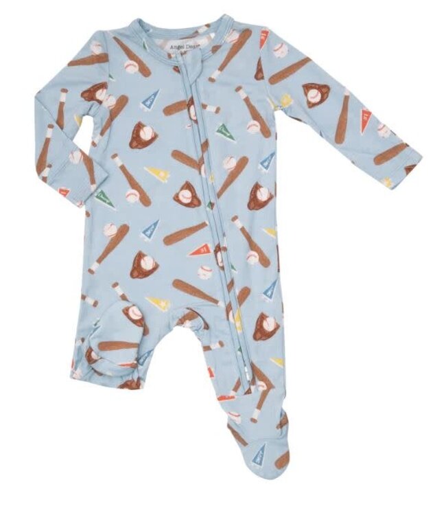 Baseball 2-Way Zipper Footie