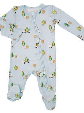 Angel Dear Golfing Avocados 2-Way Zipper Footie