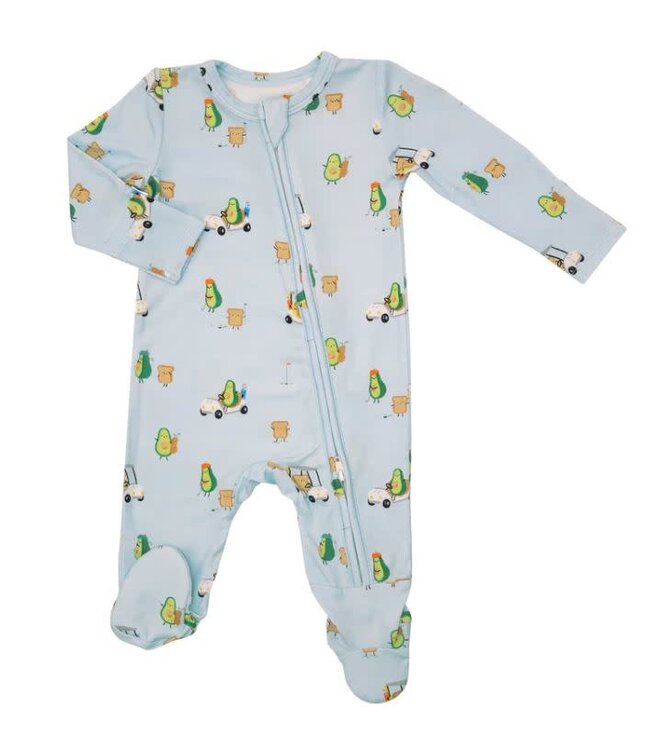 Golfing Avocados 2-Way Zipper Footie