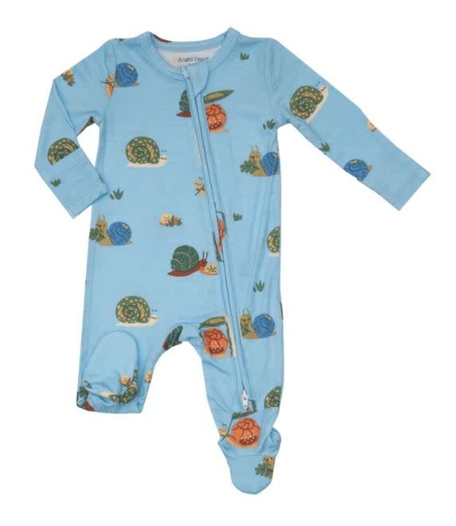 Snails 2-Way Zipper Footie