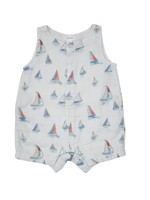 Angel Dear Sketchy Sailboats Shortie Romper