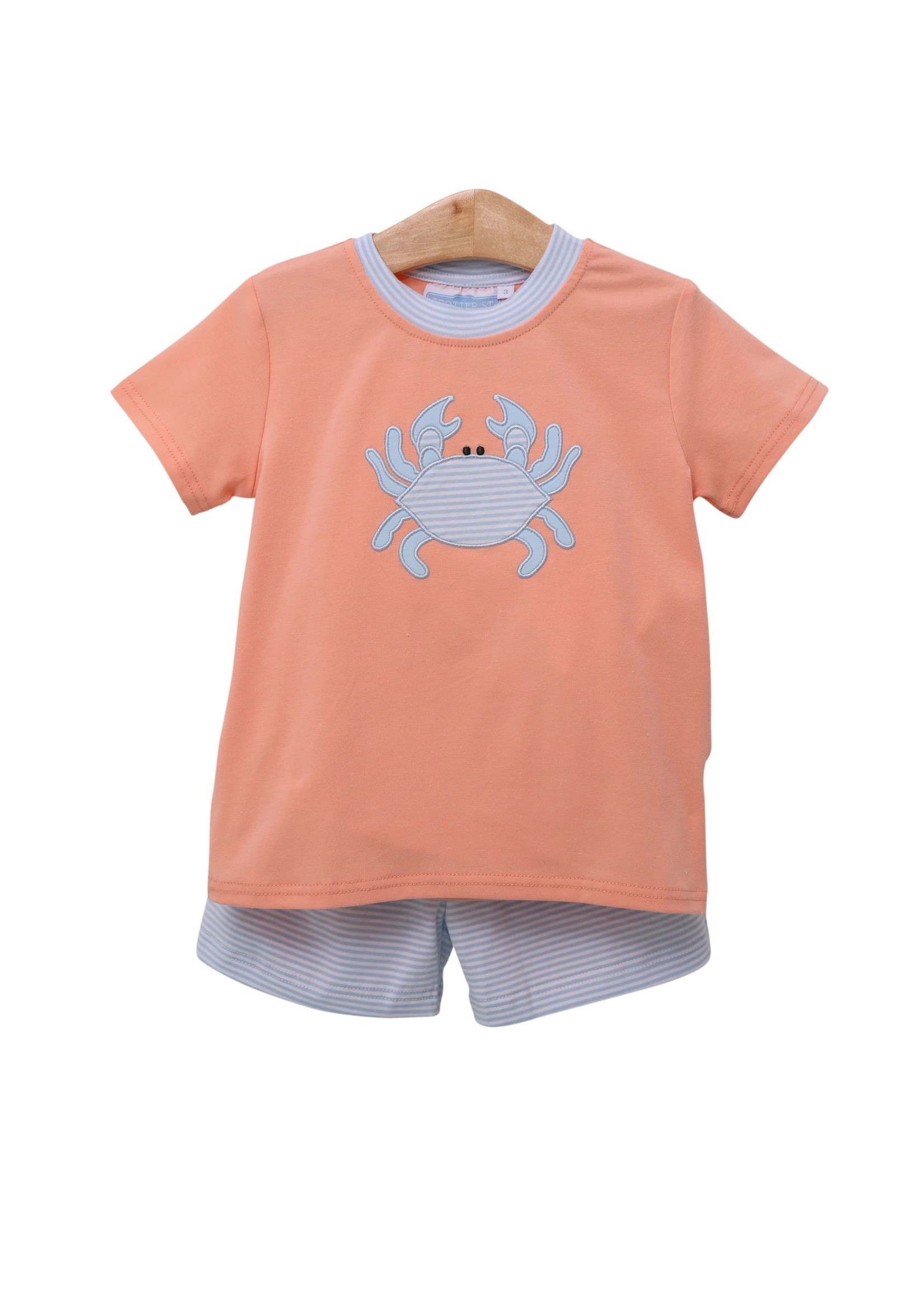 Trotter Street Crab Applique Short Set