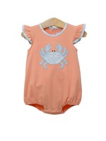 Trotter Street Crab Applique Ruffle Bubble