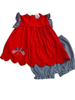 Ishtex Flag Applique Bloomers Set