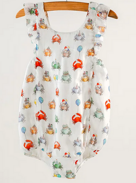 Nola Tawk Summer Crabs Organic Muslin Sunsuit