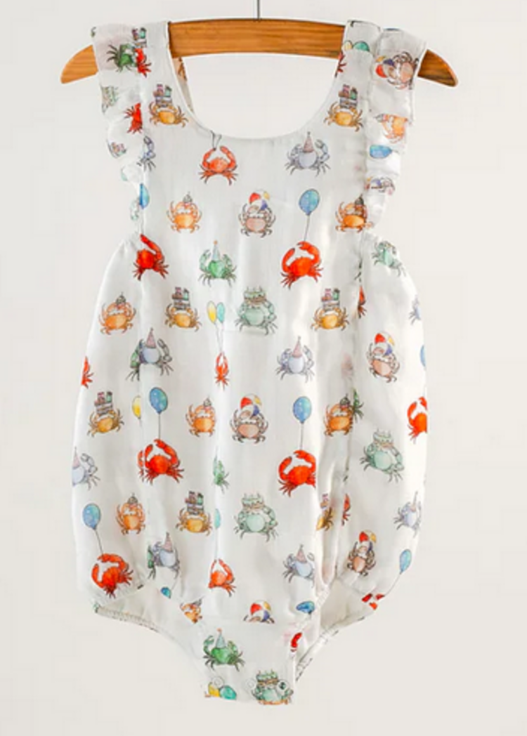 Nola Tawk Summer Crabs Organic Muslin Sunsuit