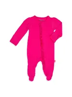 Magnetic Me Glam Pink Modal Magentic Ruffle Footie