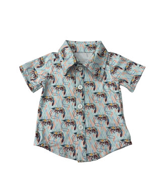 Jolie-Beau Diamond Shrimp Button Down Shirt