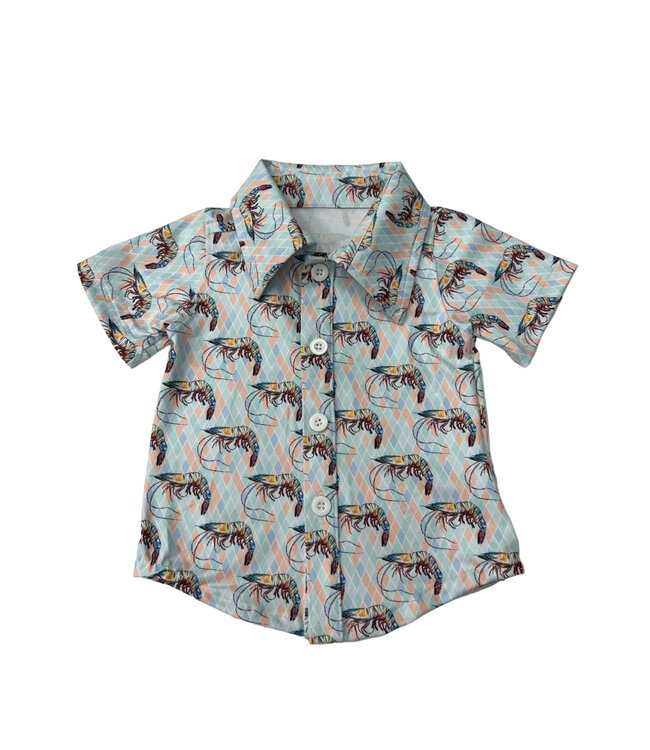 Diamond Shrimp Button Down Shirt