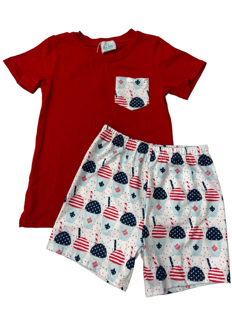 Jolie-Beau Patriotic Snoball Short Set