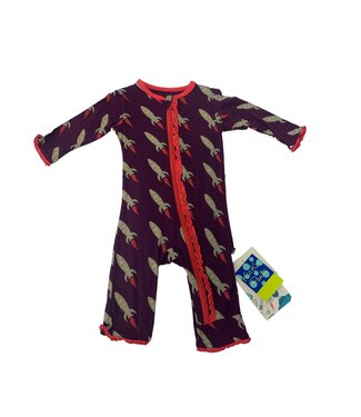 Kickee Pants Wine Grape Rockets Zipper Coverall