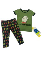 Kickee Pants Zebra Garden Veggies 2 Piece Pajama Set