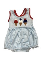 Sweet Southern Oaks French Knot Patriotic Ice Cream Girls Bubble