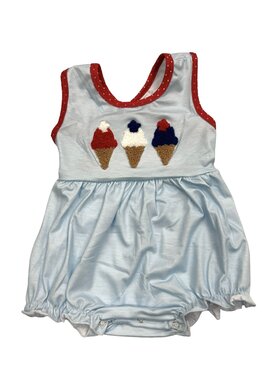 Sweet Southern Oaks French Knot Patriotic Ice Cream Girls Bubble