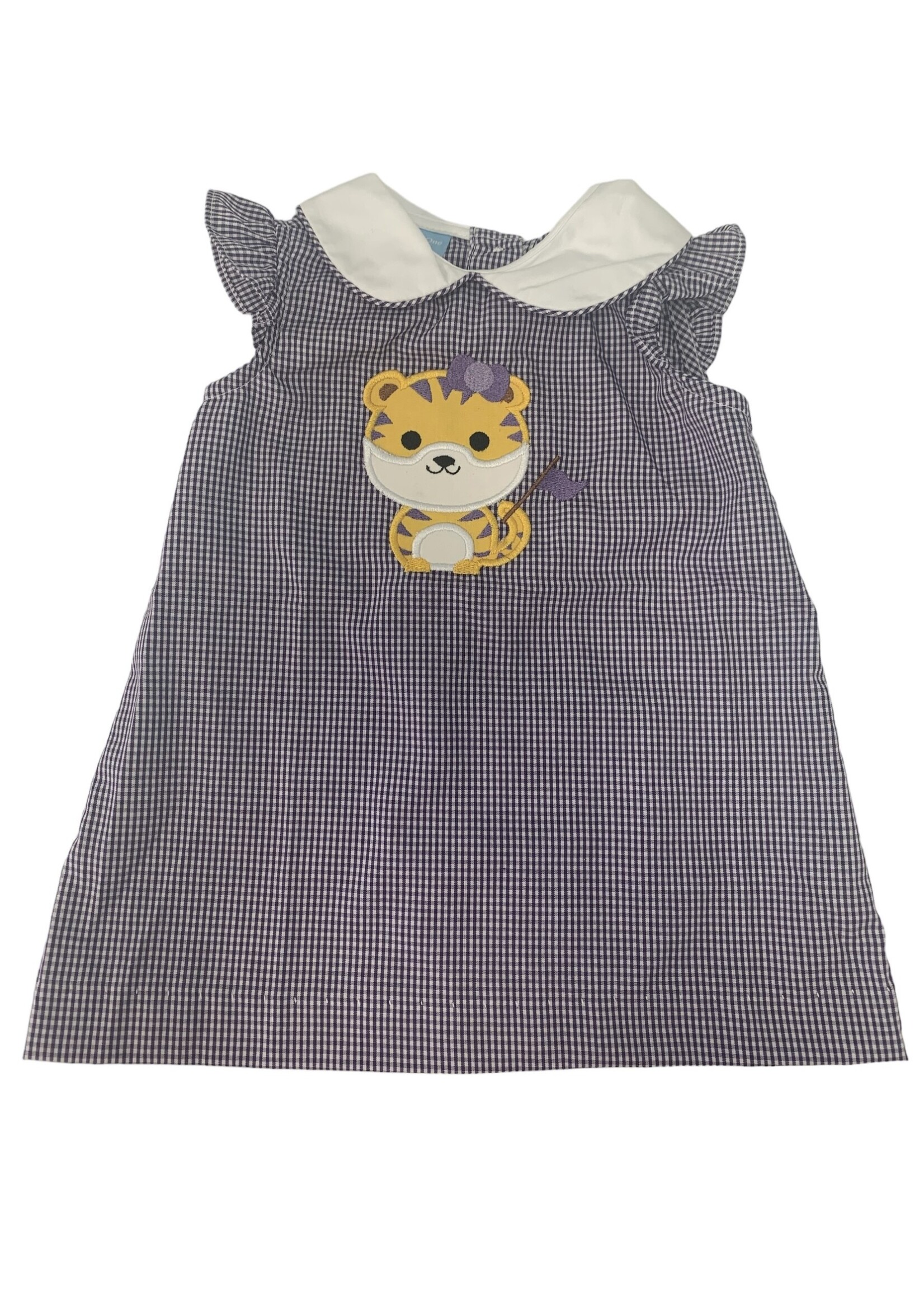 Charming Little One Purple and Gold LSU Football Anna Dress