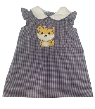 Charming Little One Purple and Gold LSU Football Anna Dress