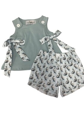 Sweet Southern Oaks Pelican Girls Short Set