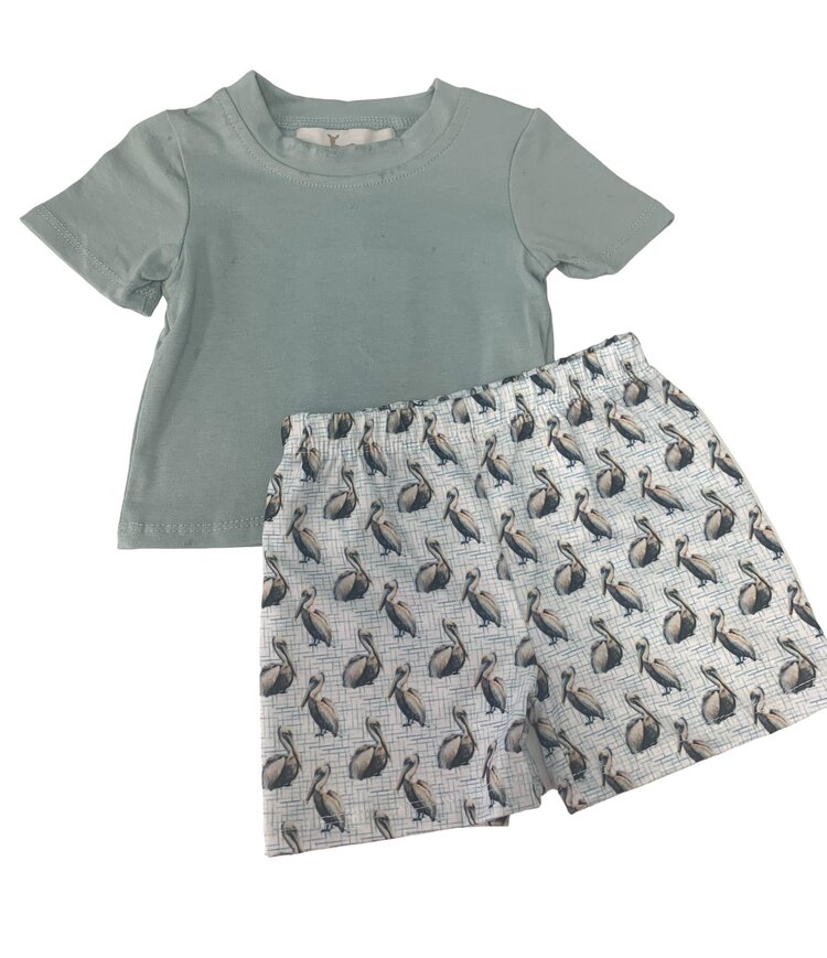 Sweet Southern Oaks Pelican Boys Short Set
