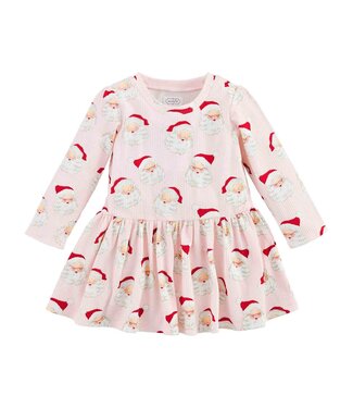 MudPie Pink Vintage Santa Dress