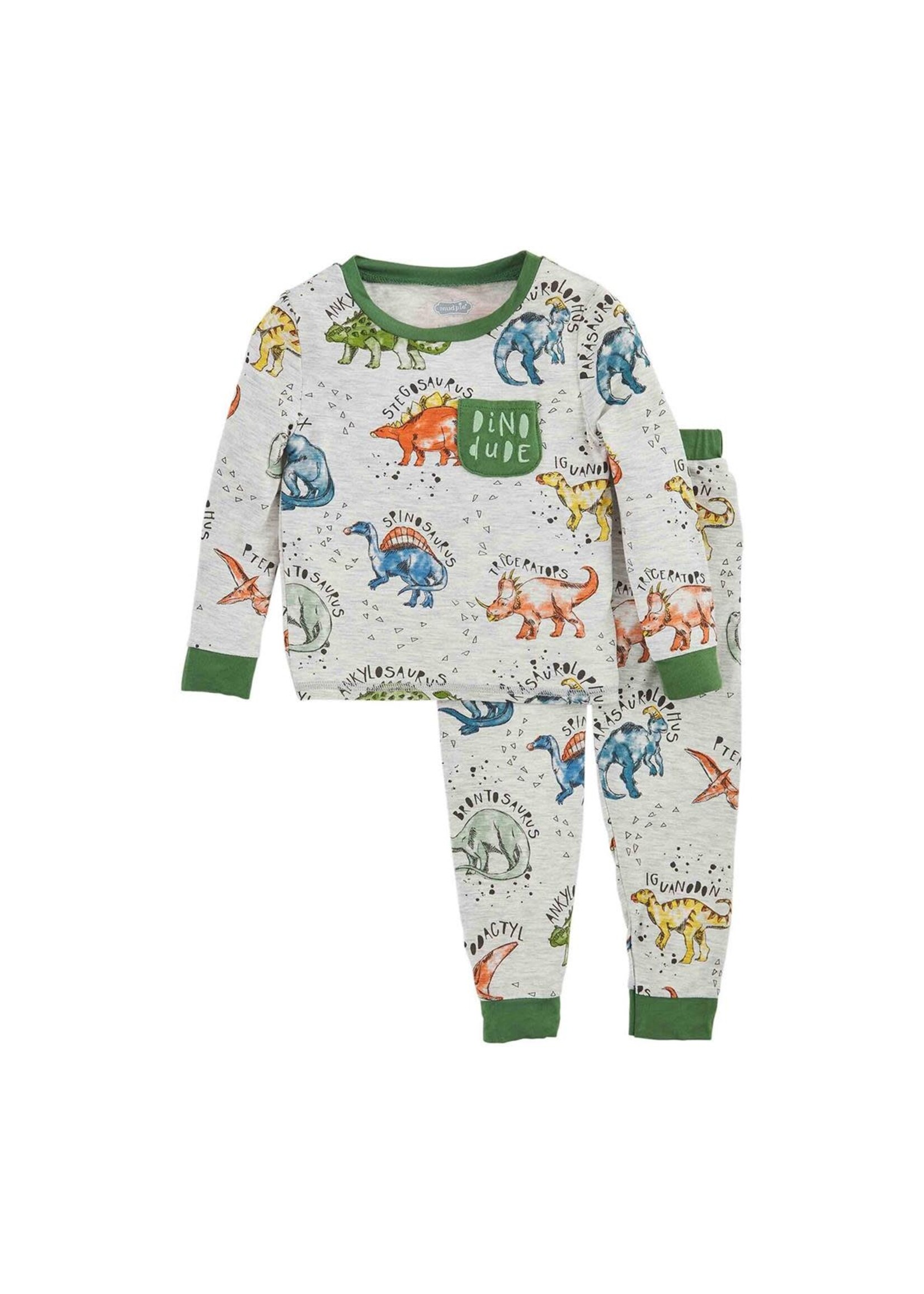 MudPie Dino Print Boy Pajamas