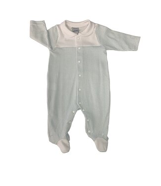 Babidu Sky Blue Gingham Footie