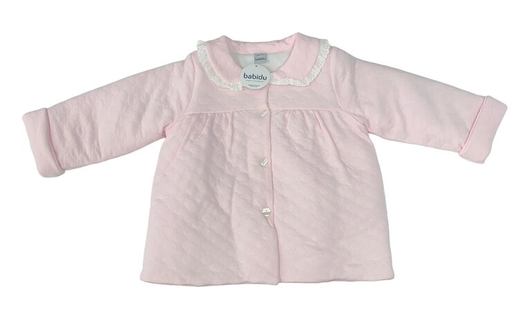 Babidu Pink Peter Pan Collar Coat