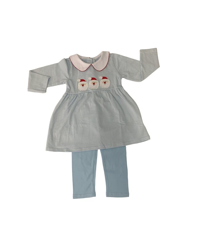 Santa Applique Girls Pants Set