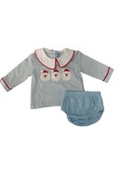 Trotter Street Santa Applique Diaper Set