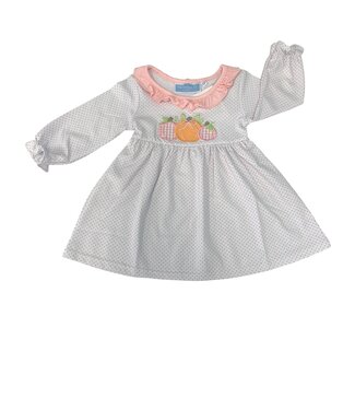 Trotter Street Pumpkin Trio Applique Dress