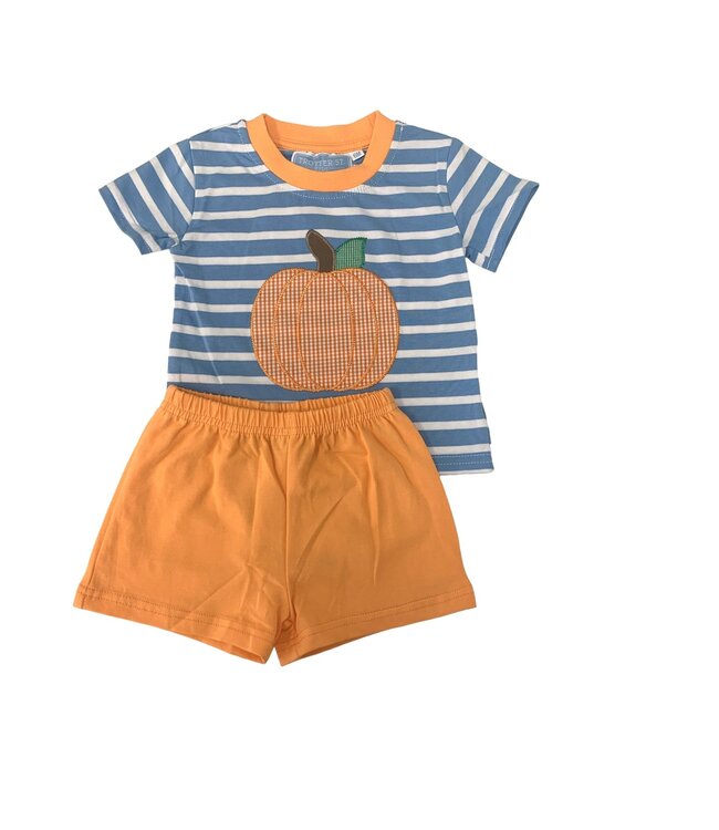 Pumpkin Applique Short Set