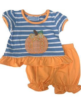 Trotter Street Pumpkin Applique Bloomer Set