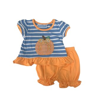 Trotter Street Pumpkin Applique Bloomer Set