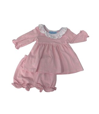 Trotter Street Georgia Bloomer Set Light Pink Stripe