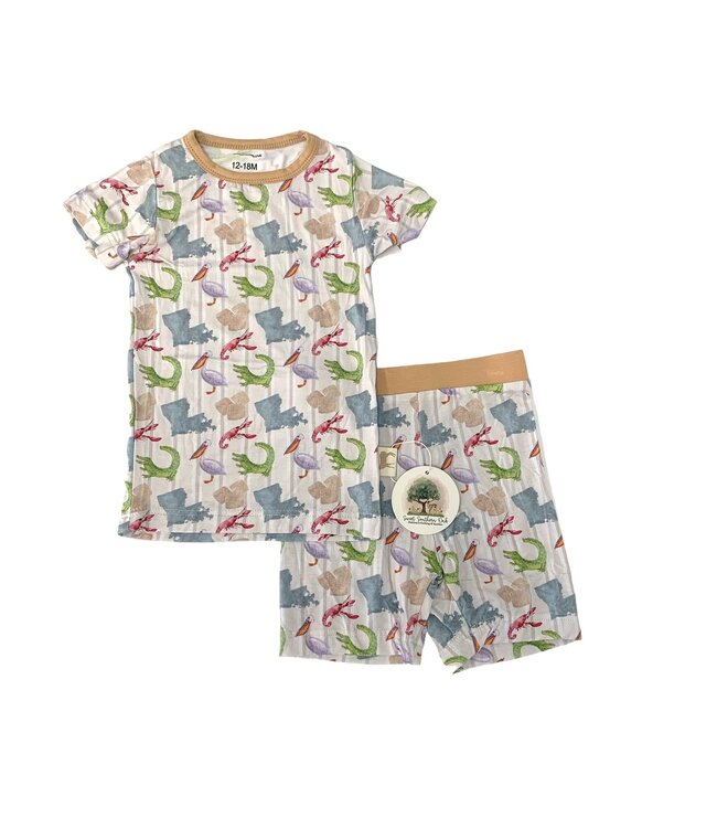 Cajun Livin Bamboo PJ Short Set