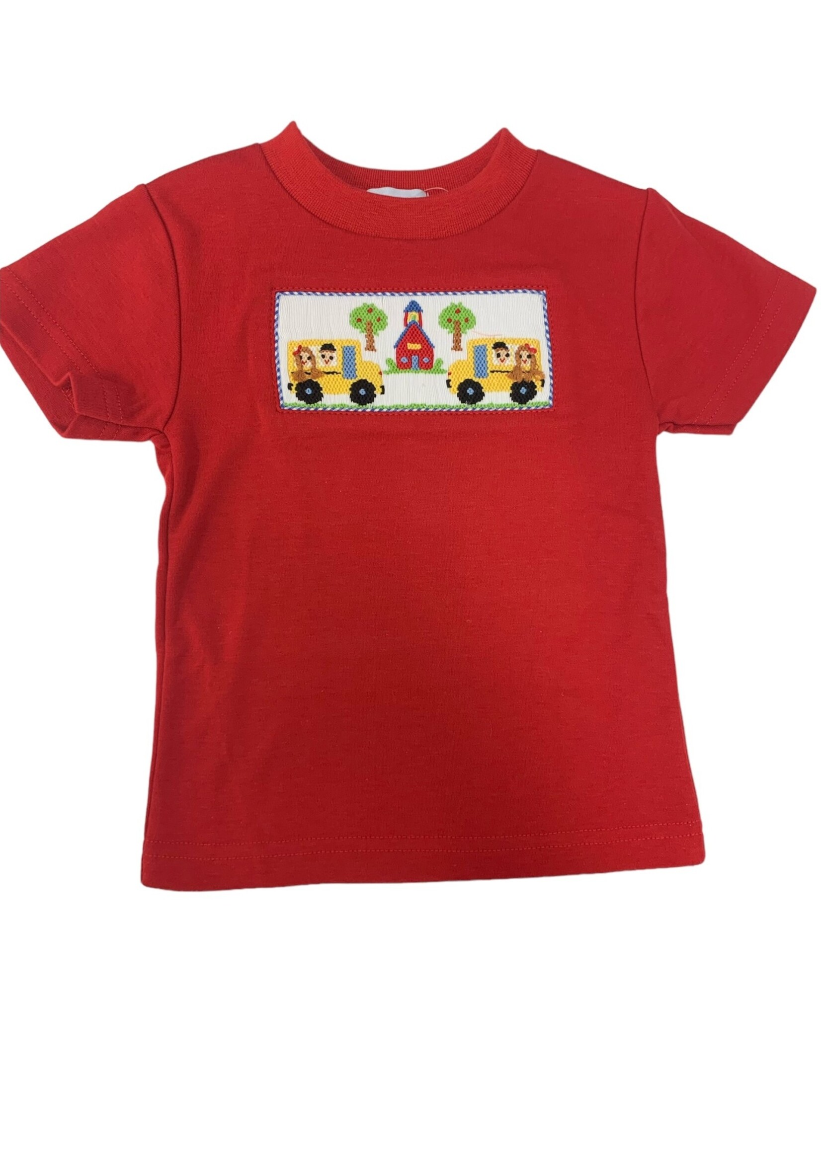 Vive Le Fete Back to School Smocked Red Knit Shirt