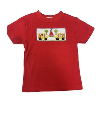 Vive Le Fete Back to School Smocked Red Knit Shirt