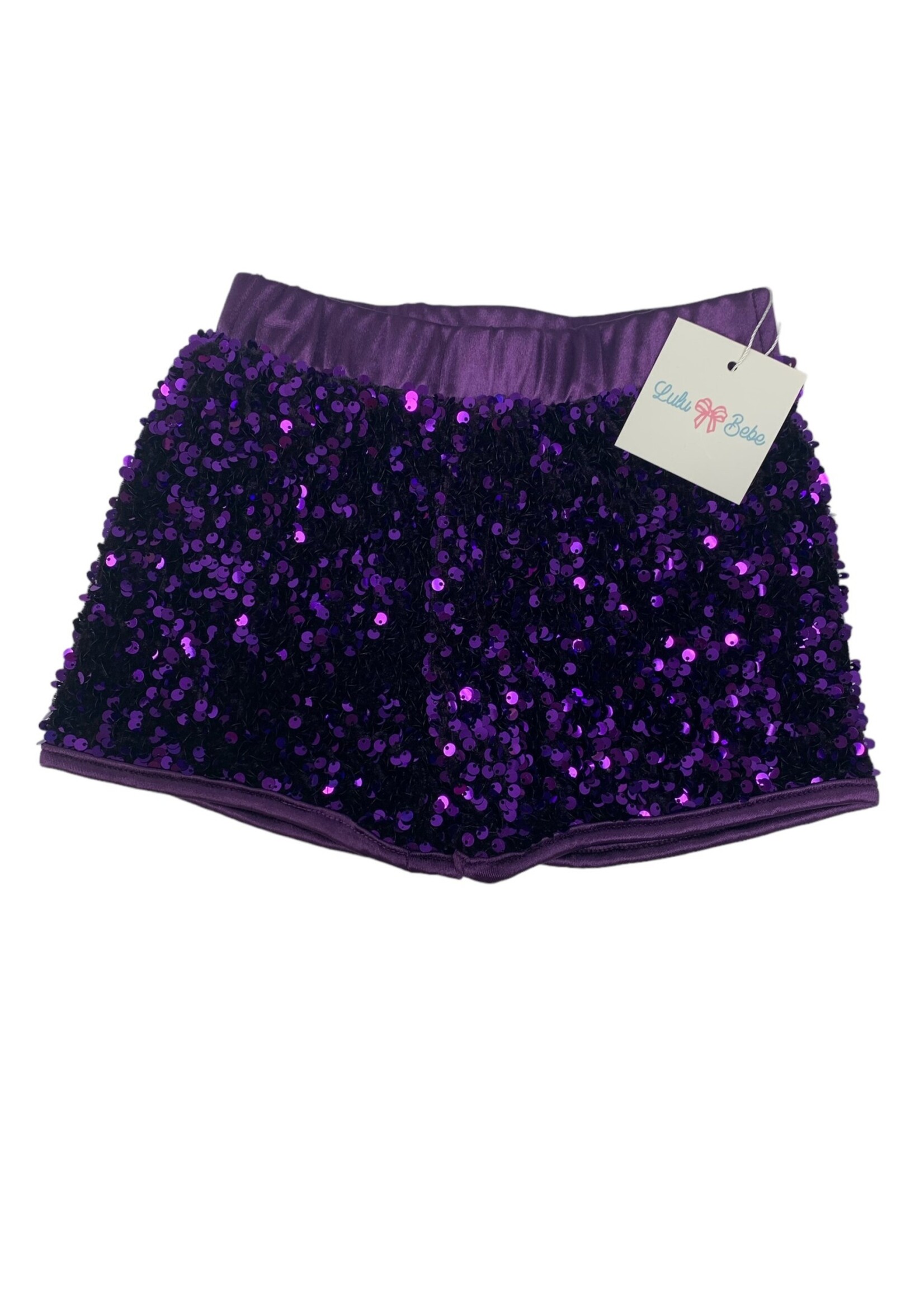 LuLu BeBe Purple Sequin Shorts