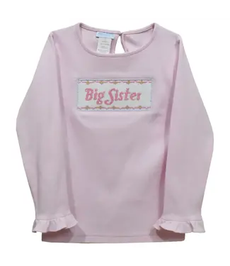 Vive Le Fete Big Sister Smocked Light Pink Ruffle Shirt